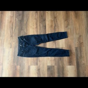 Dark wash high waist jeans